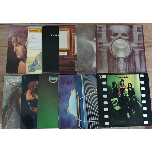 394 - Ted Nugent/Emerson, Lake & Palmer/Yes - twelve assorted LPs.