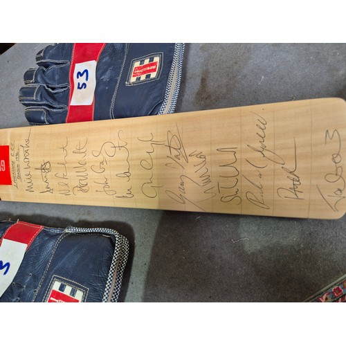 530 - A cricket coffin used by Michael Atherton Lancashire and England on tour to West Indies (baggage and... 