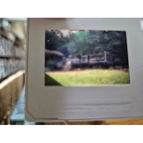 190E - A collection of railway related photographic slides.