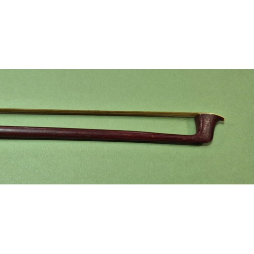 423 - An antique violin (AF) with hard case and bow.