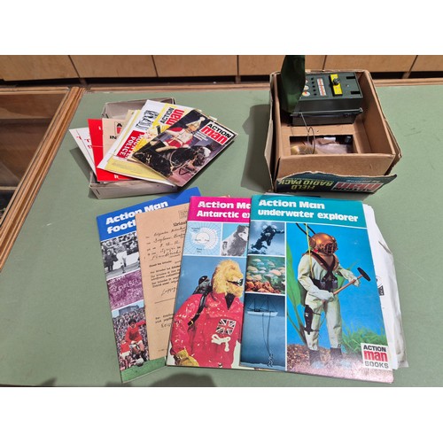 444 - Two boxes of assorted ActionMan toys.