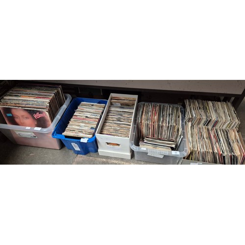 59 - 5 boxes of 45rpm singles and a box of LPs