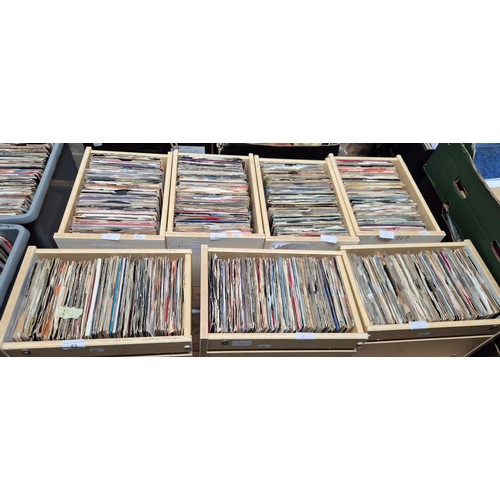 52 - 7 boxes of 45rpm vinyl singles