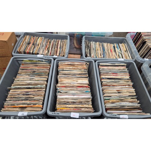 49 - 5 boxes of 45rpm vinyl singles