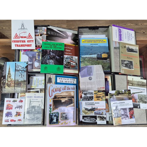 101 - 36 box files containing mainly UK public transport and tourism related books and ephemera, mainly la... 
