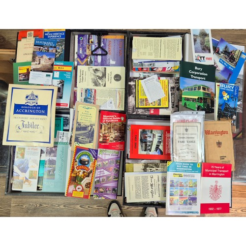 99 - 44 box files containing mainly UK public transport and tourism related books and ephemera, mainly la... 