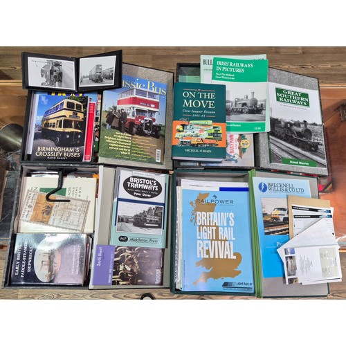 98 - 44 box files containing UK mainly railway and public transport and tourism related books and ephemer... 