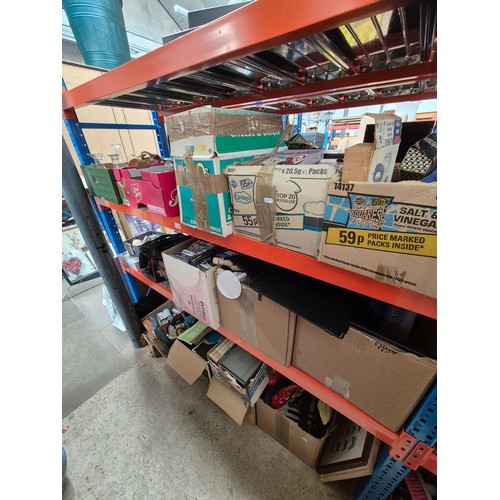 176 - 3 shelves (14 boxes plus loose items) of mixed items including books, reel to reel tapes, CDs, hand ... 