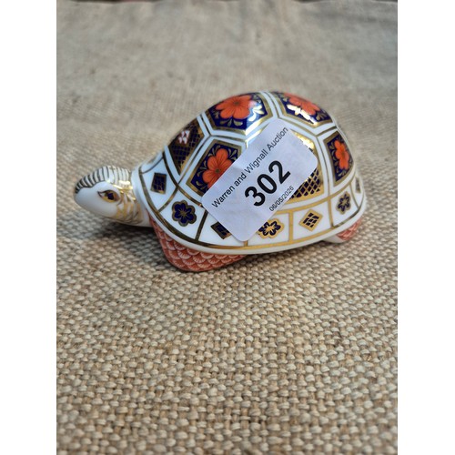 302 - Royal Crown Derby tortoise paperweight