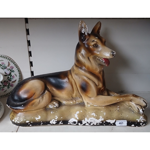 391 - An Art Deco plaster dog.