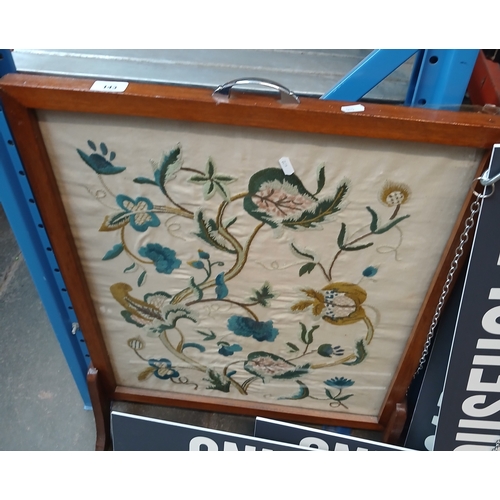 143 - An embroidered fire screen