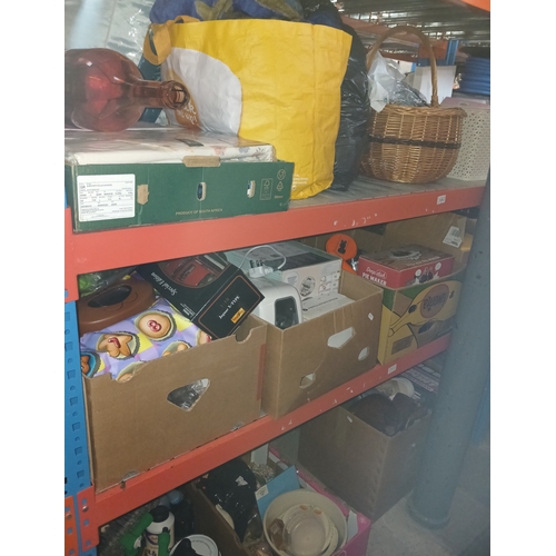 175 - 3 shelves of mixed items including various pairs of ladies shoes and boots (unused, labels still att... 