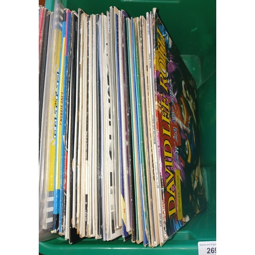 269 - A box of LPs - mixed genres - includes David Lee Roth, Jeff Beck Group, Sammy Davis Jr, Carpenters, ... 