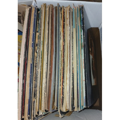 278 - A box of LPs to include Beatles, Jeff Beck, Carole King, Saxon, Chicago, Status Quo, Cream, Moody Bl... 