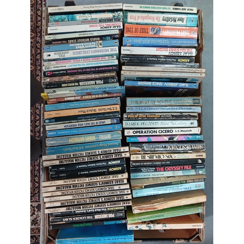 286 - A collection of mainly science fiction paperbacks and a few hardbacks, various authors and publisher... 