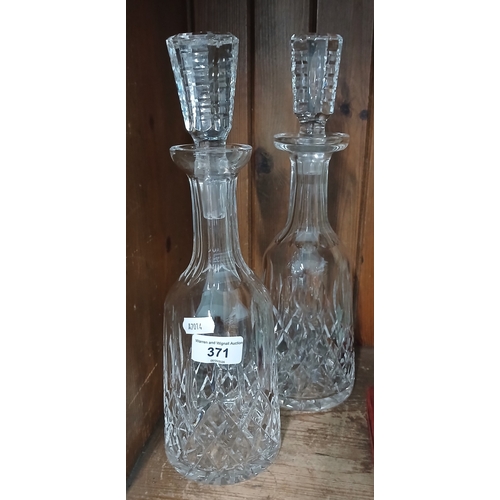 371 - Pair of Waterford glass decanters