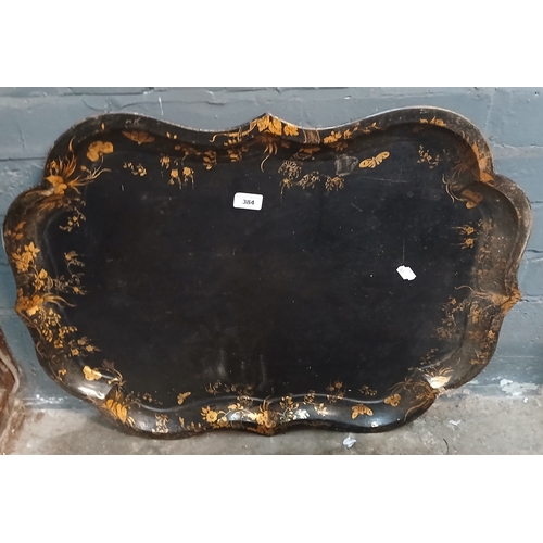 384 - Victorian toleware large tray