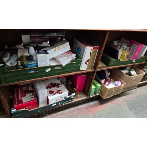 36 - 5 boxes of ladies perfumes, toiletries, gift sets etc including Molton Brown, Lanvin, Eau de Cartier... 
