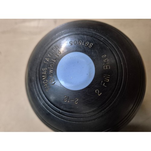 164 - A Bush portable record player, a pair of Drake's Pride crown green bowls, and a pair of Thomas Taylo... 