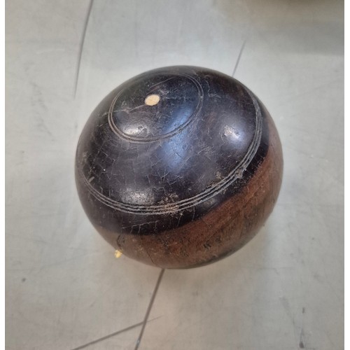 164 - A Bush portable record player, a pair of Drake's Pride crown green bowls, and a pair of Thomas Taylo... 