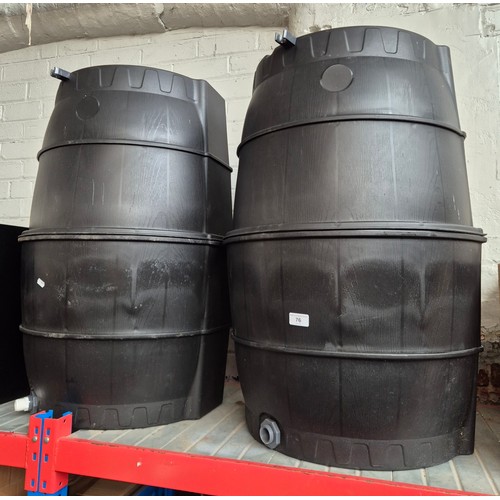76 - 2 large plastic water butts