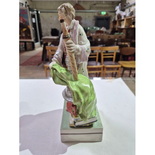 55 - A pair of rare Ralph Wood Staffordshire pearlware figures Geoffrey Chaucer & Issac Newton, circa 179... 