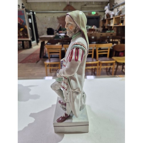 55 - A pair of rare Ralph Wood Staffordshire pearlware figures Geoffrey Chaucer & Issac Newton, circa 179... 