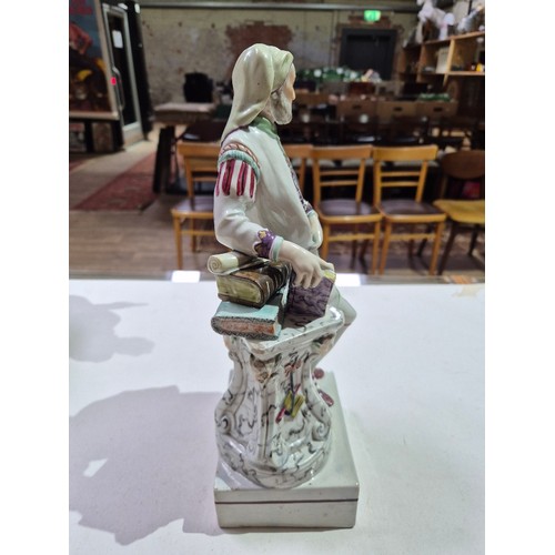 55 - A pair of rare Ralph Wood Staffordshire pearlware figures Geoffrey Chaucer & Issac Newton, circa 179... 