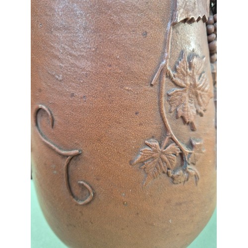 56 - Jules Claude Ziegler (1804-1856), a salt-glazed stoneware vase, bulbous form with flared neck, twin ... 