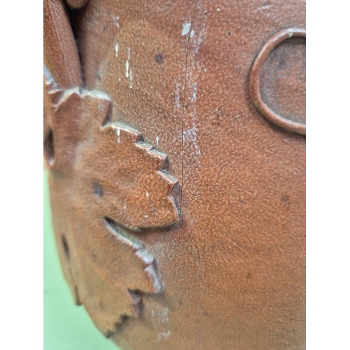 56 - Jules Claude Ziegler (1804-1856), a salt-glazed stoneware vase, bulbous form with flared neck, twin ... 