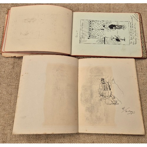 42 - Two early 20th century albums of original drawings etc.