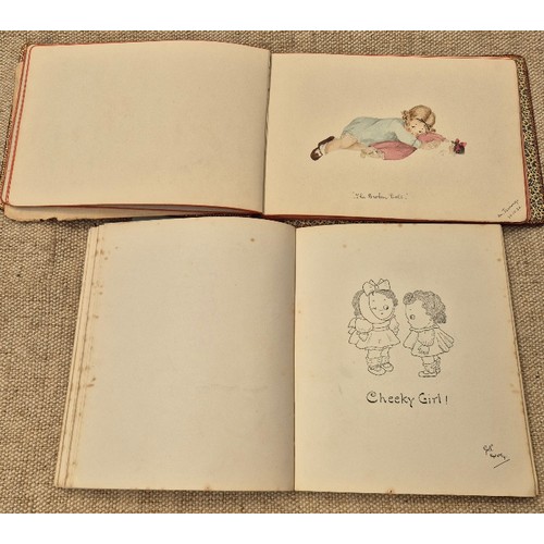42 - Two early 20th century albums of original drawings etc.