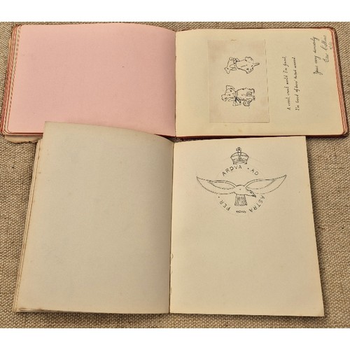42 - Two early 20th century albums of original drawings etc.