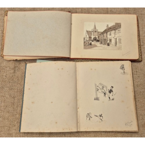 42 - Two early 20th century albums of original drawings etc.