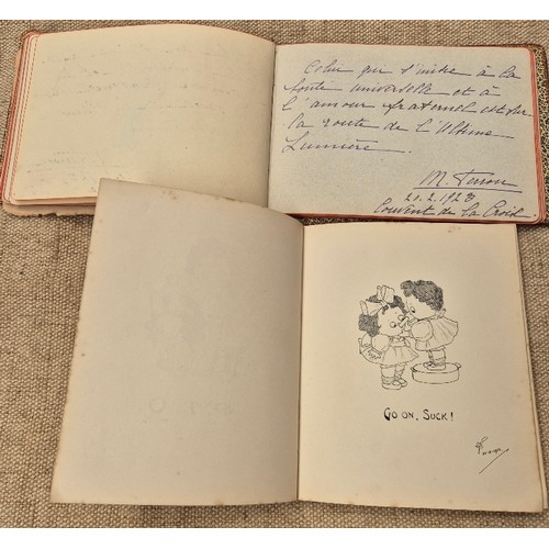 42 - Two early 20th century albums of original drawings etc.