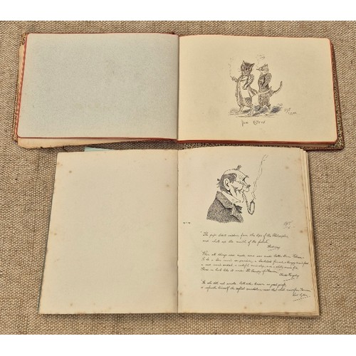 42 - Two early 20th century albums of original drawings etc.