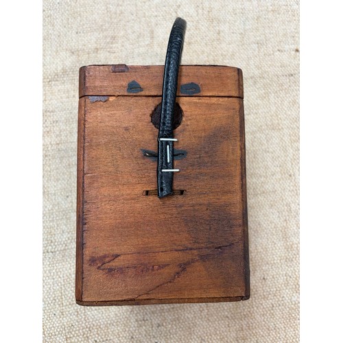 2 - A carriage clock by J Vincent, Weymouth, bearing a Harrods sticker to base, in wooden case