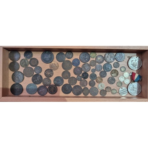 351 - A group of assorted coins & medals etc.
