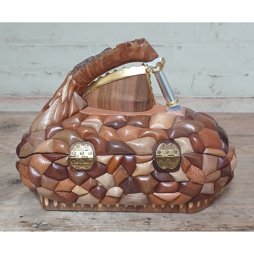 13 - John Southworth Prescott (b1939), untitled, jewellery casket, asymmetrical wood cabochons, burr wood... 