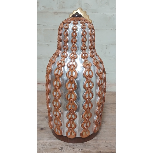 23 - John Southworth Prescott (b1939), untitled, jewellery cabinet modelled as a Russian doll, carved woo... 