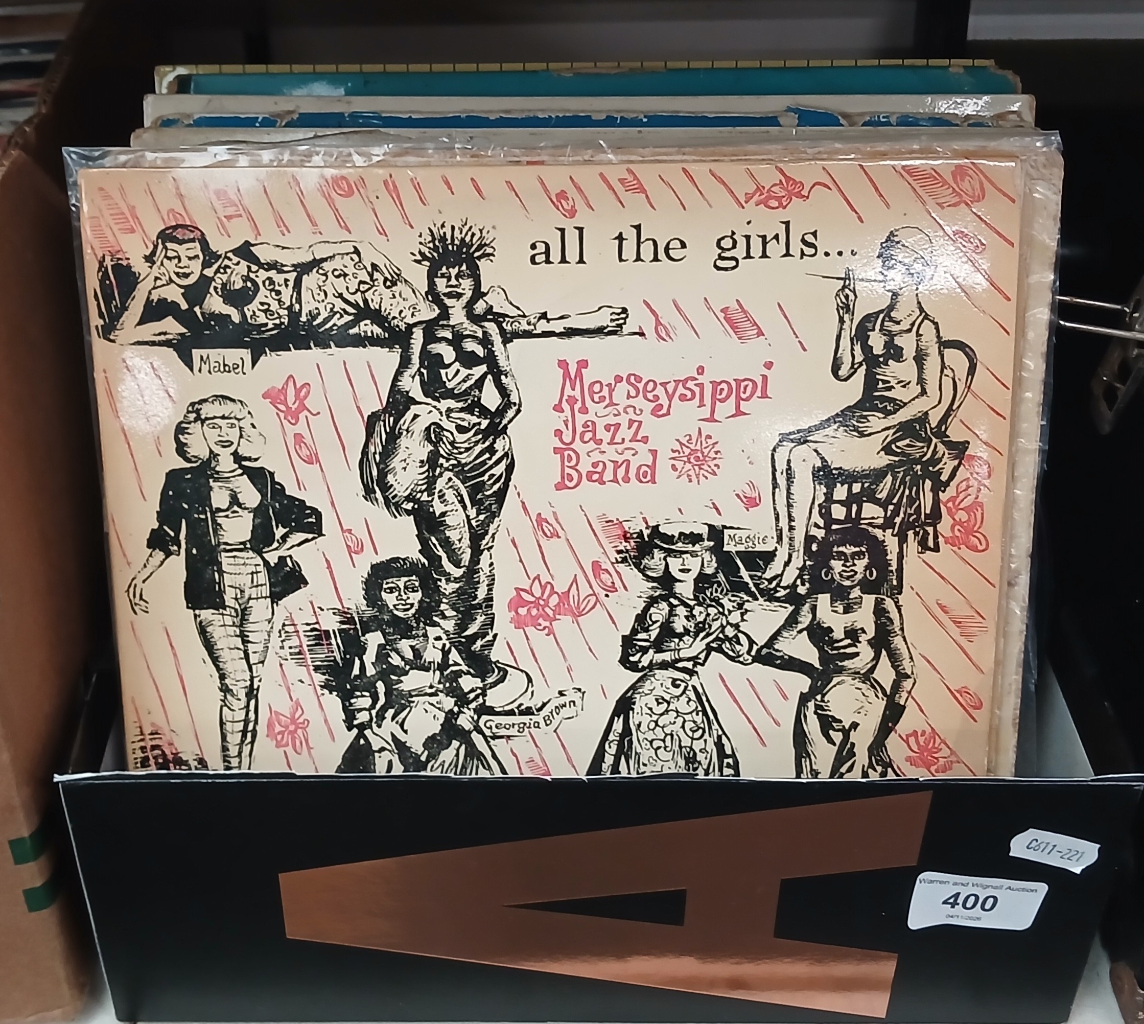 A box of assorted old jazz & blues 10