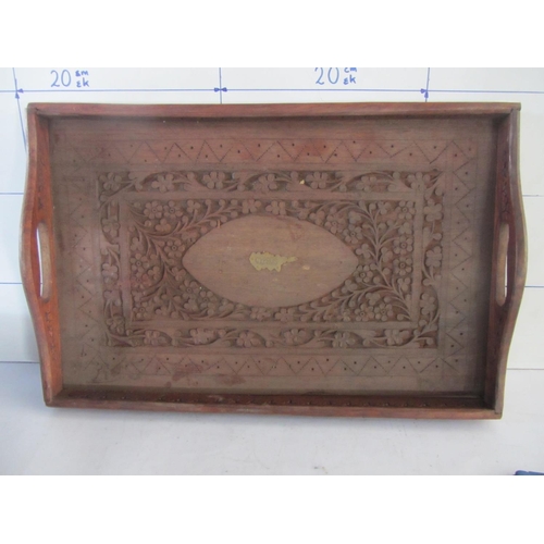 56 - Ornate Wood Serving Tray