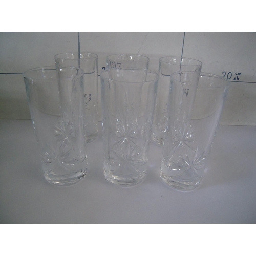 134 - x6 Heavy Crystal Water Glasses (New)