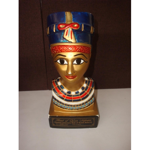 135 - Head of Queen Nefertitti, Painted Limestone