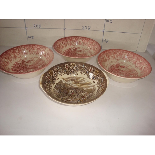 138 - x4 Vintage English Ironstone Plates