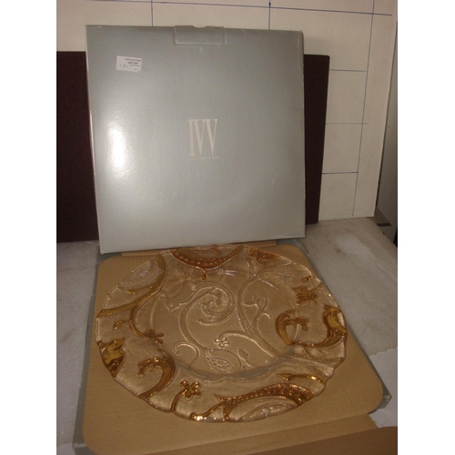 163 - x2 Italian Handmade Gold Edged Serving Dishes (New)