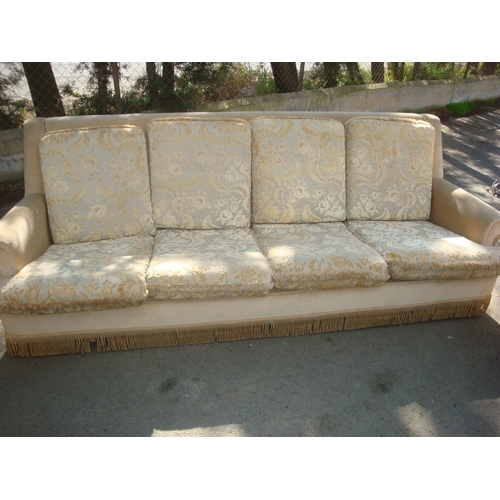 161 - Victorian Style Four Seater Sofa with 2 Armchairs