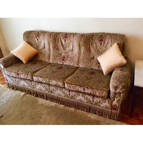 121 - Vintage 3-Seater Sofa with 3 Armchairs