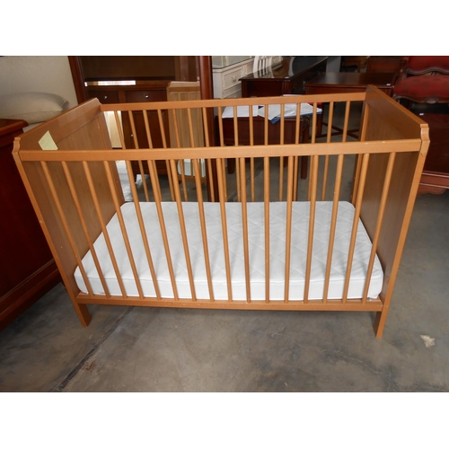 103 - Wooden Baby Cot Crib with Mattress (USA)-Code AM6868N