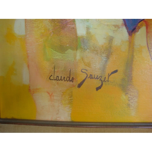 21 - 'Claude Sauzet' Large Oil on Canvas Painting (120 x100cm)